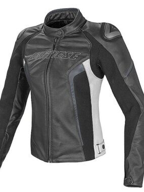 Dainese Racing D1 Women's Leather Motorcycle Jacket – Size 42 (US Small/Size 6)